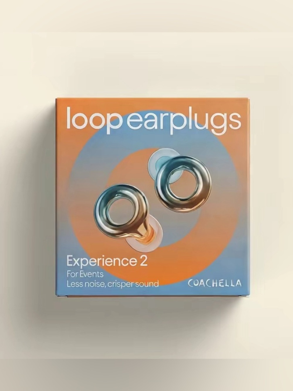 New Loop Coachella Experience 2 Earplugs Blue & Peach gold carrying case box - Picture 3 of 10